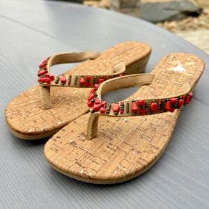 Beaded Flip Flop Sandals